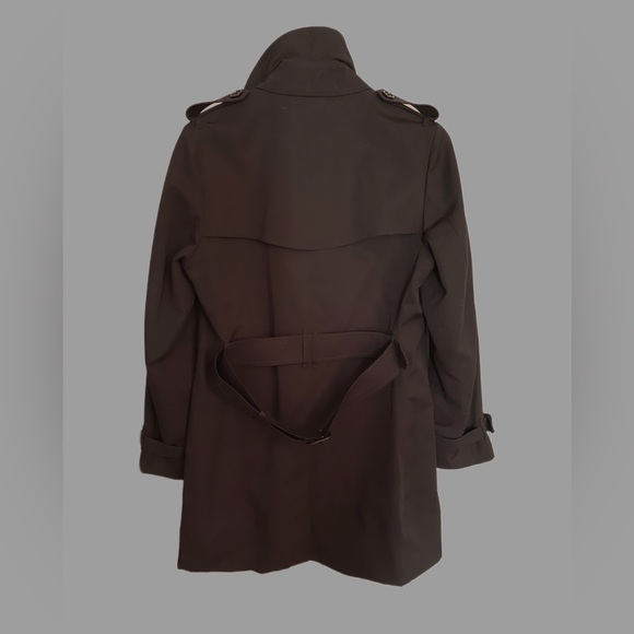 BURBERRY BLACK SHORT TRENCH COAT - Picture 2 of 5